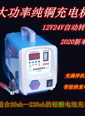 汽车电瓶充电器12v24v摩托车