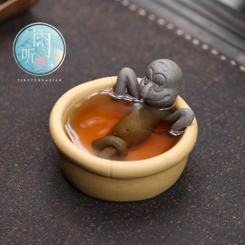 宜兴紫砂杯章鱼哥主人杯茶宠小摆件品茗小口杯雕塑茶具配件茶玩,餐饮具,茶杯,淘宝优惠券,粉丝福利购,淘宝优惠卷