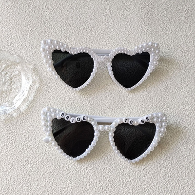 太阳镜防晒派对新娘爱心