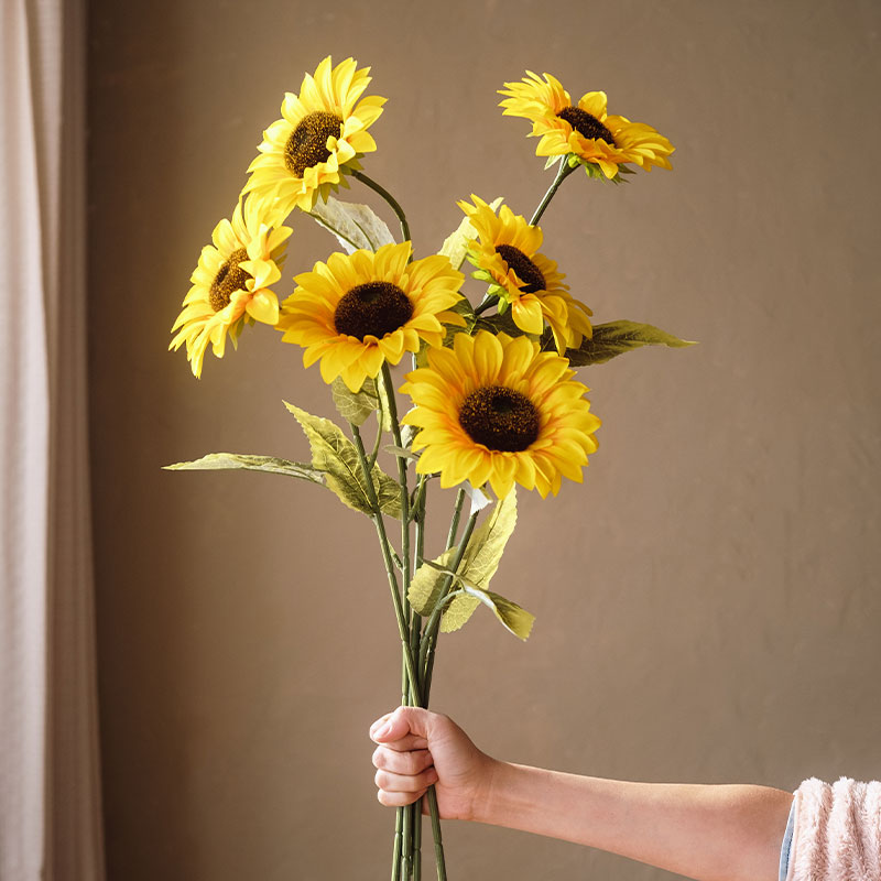 向日葵仿真花束客厅干花摆设
