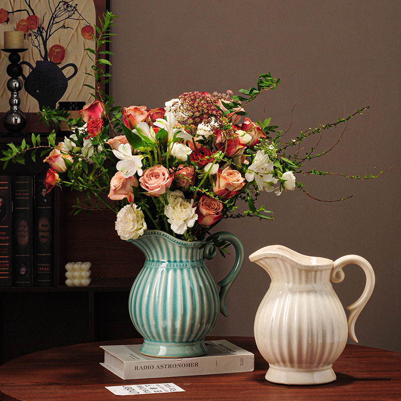 沁园春中古风陶瓷花瓶客厅插花桌面电视柜装饰品高级绿植水培花器,家居饰品,花瓶,淘宝优惠券,粉丝福利购,淘宝优惠卷