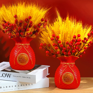 大麦干花花束天然黄金麦穗装饰摆件仿真花客厅花瓶开业乔迁barley