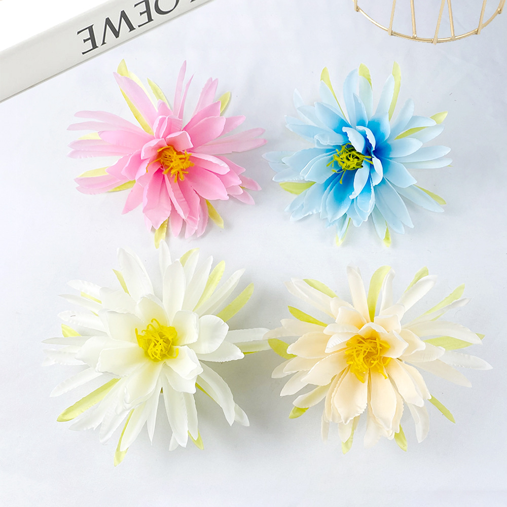 仿真昙花花朵婚礼背景花墙签到花排路引插花婚庆高档绢布花头装饰