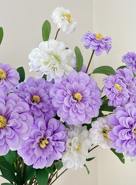 复瓣金盏菊仿真花束家居假花仿真花客厅餐桌绢花摆件长枝装饰花材