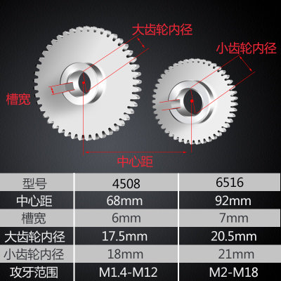 齿轮式758多轴器自动多攻牙机配件牙距齿轮攻/丝头机AB挂轮450865