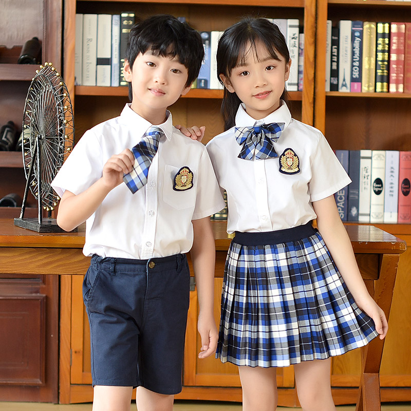 2023新款夏季短袖中小学生校服套装男女童装学院风班服幼儿园园服