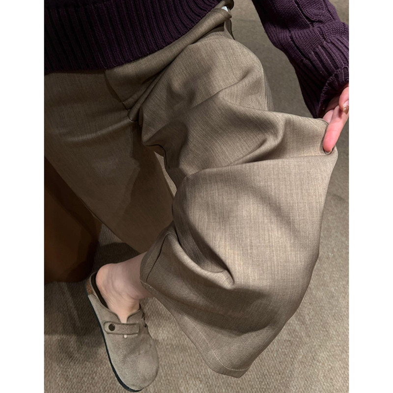 直筒西装阔腿裤女大码春季2026新款胖mm宽松显瘦梨型身材休闲长裤,女装/女士精品,大码裤装,淘宝优惠券,粉丝福利购,淘宝优惠卷