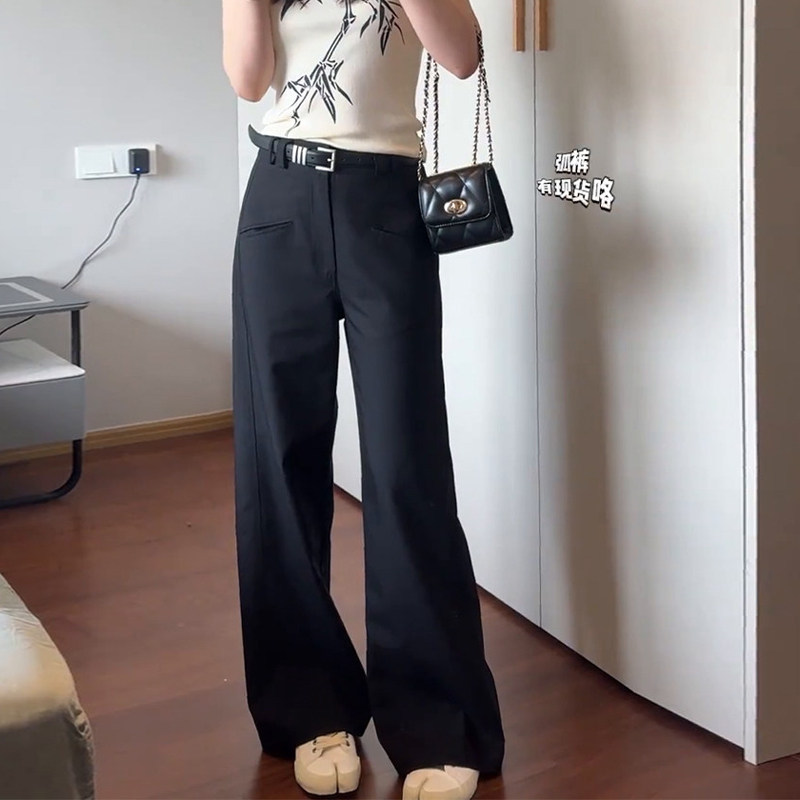 黑色休闲西装裤女大码春季2026新款胖妹妹宽松显瘦直筒阔腿长裤,女装/女士精品,大码裤装,淘宝优惠券,粉丝福利购,淘宝优惠卷