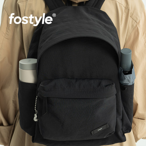 FOSTYLE帽檐双肩包女Dora小众轻便13寸旅行户外防水尼龙寸双肩包