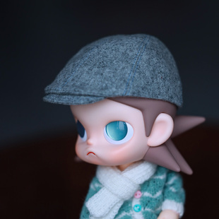嘎子姐帽子  zsiga姜饼人可动玩偶手工布艺夏洛克复古帽子 侦探帽