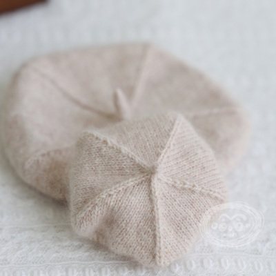 自制6分小布贝雷帽雪貂绒贝蕾帽