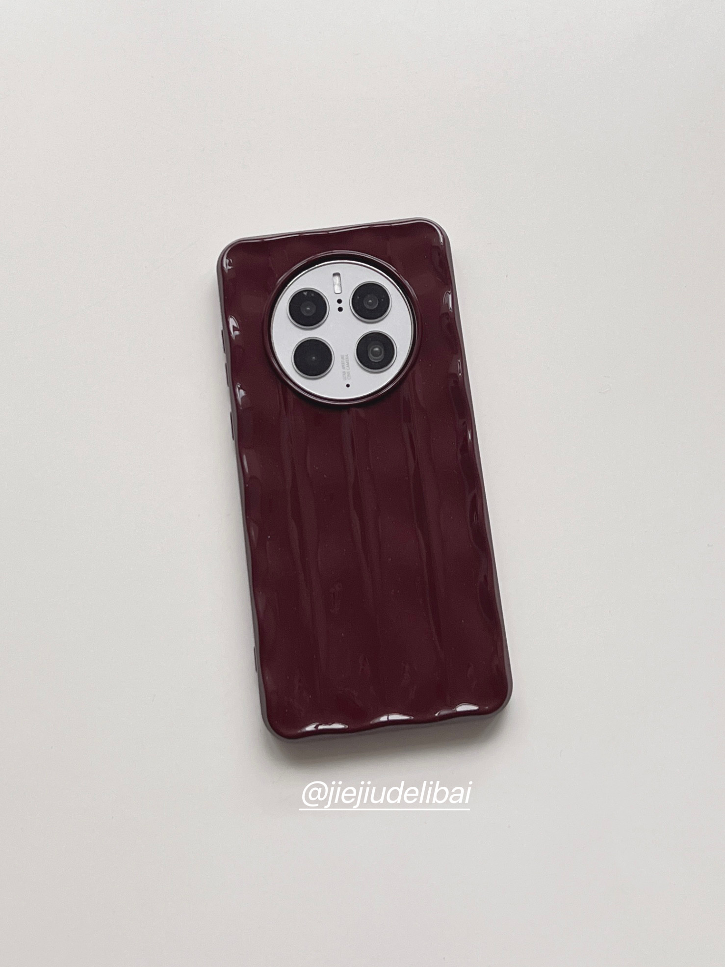 戒酒的李白丨高级感暗红色条纹适用华为mate50pro/mate40手机壳