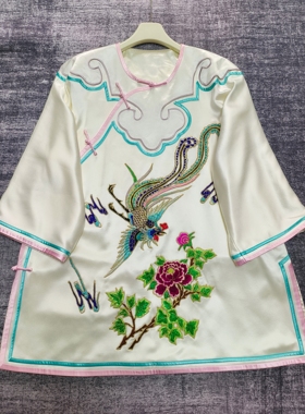手工刺绣老绣孤品太太服国风古韵女装上衣外套