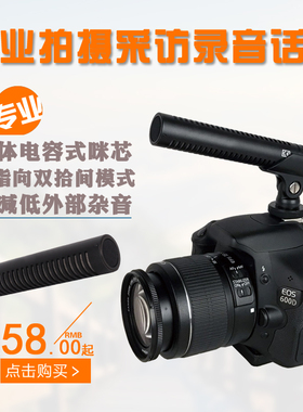ECM-NV1 单反摄像机话筒专业采访话筒户外新闻记者电容麦克录音
