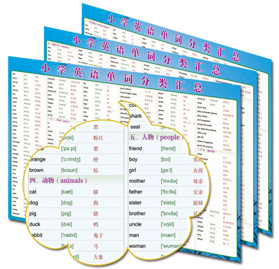 拼读规则短语搭配单词分类贴纸