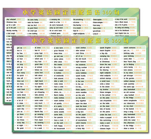 小学初中英语常用固定搭配动词短语少儿英语海报贴纸贴图墙贴挂图