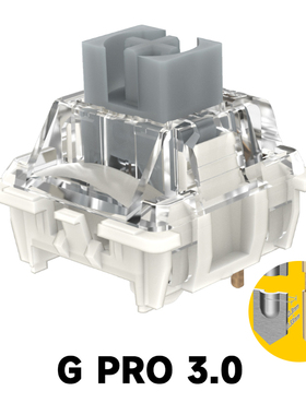 GATERON佳达隆G PRO 3.0银轴双段弹簧拾光白3.0双段弹簧线性手感