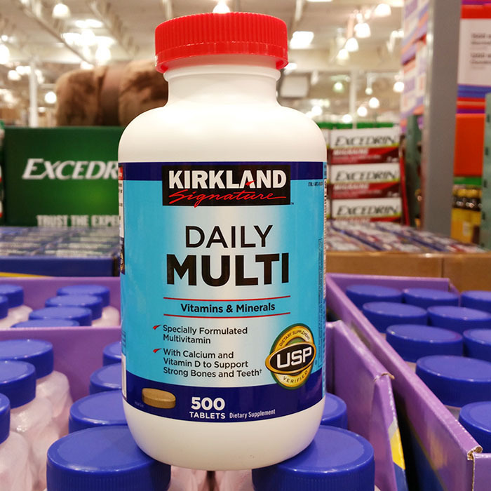 美国代购*Kirkland柯克兰复合维生素矿物质成人钙维D 500粒现货