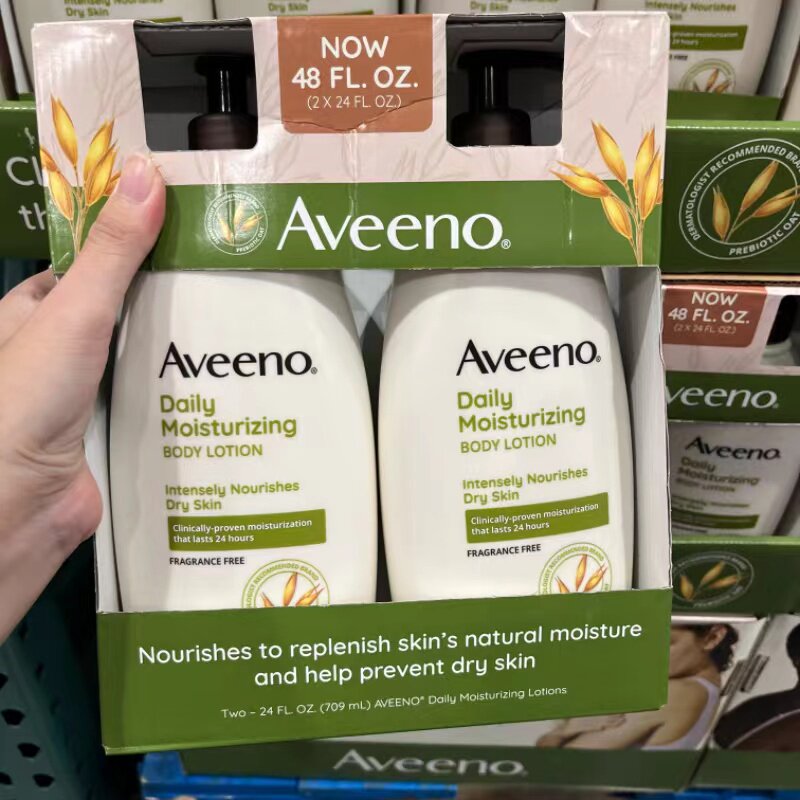 美国代购Aveeno燕麦润肤露乳液滋润身体乳 709ml  单瓶拆卖 现货