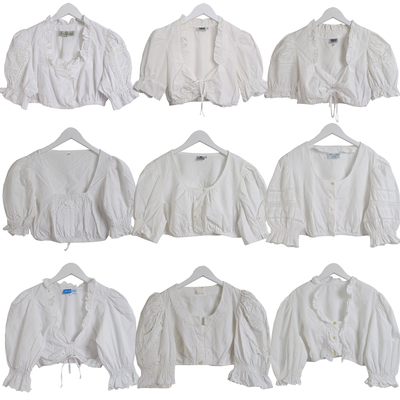 欧美古着vintage复古巴伐利亚内搭上衣孤品尖货奥地利纯棉衬衫A4