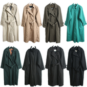 美产古着vintage复古大衣双排扣外套伦敦fog斜纹棉战壕风衣L70