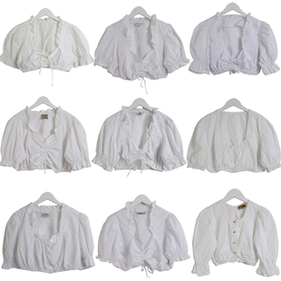 欧美古着vintage复古巴伐利亚内搭上衣孤品尖货奥地利纯棉衬衫