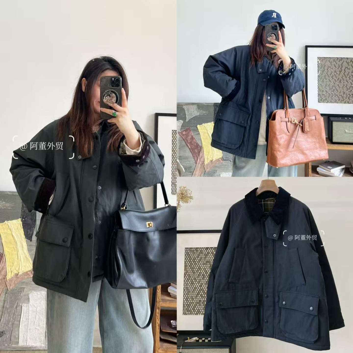 巴恩风工装3M棉多口袋夹克