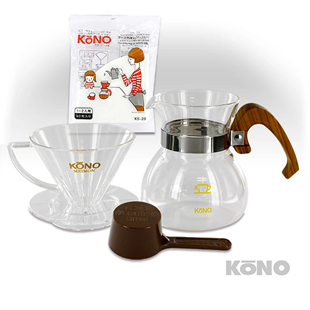 日本直邮 Kono式名门 胡桃木手冲咖啡滤杯分享壶套装 2人份