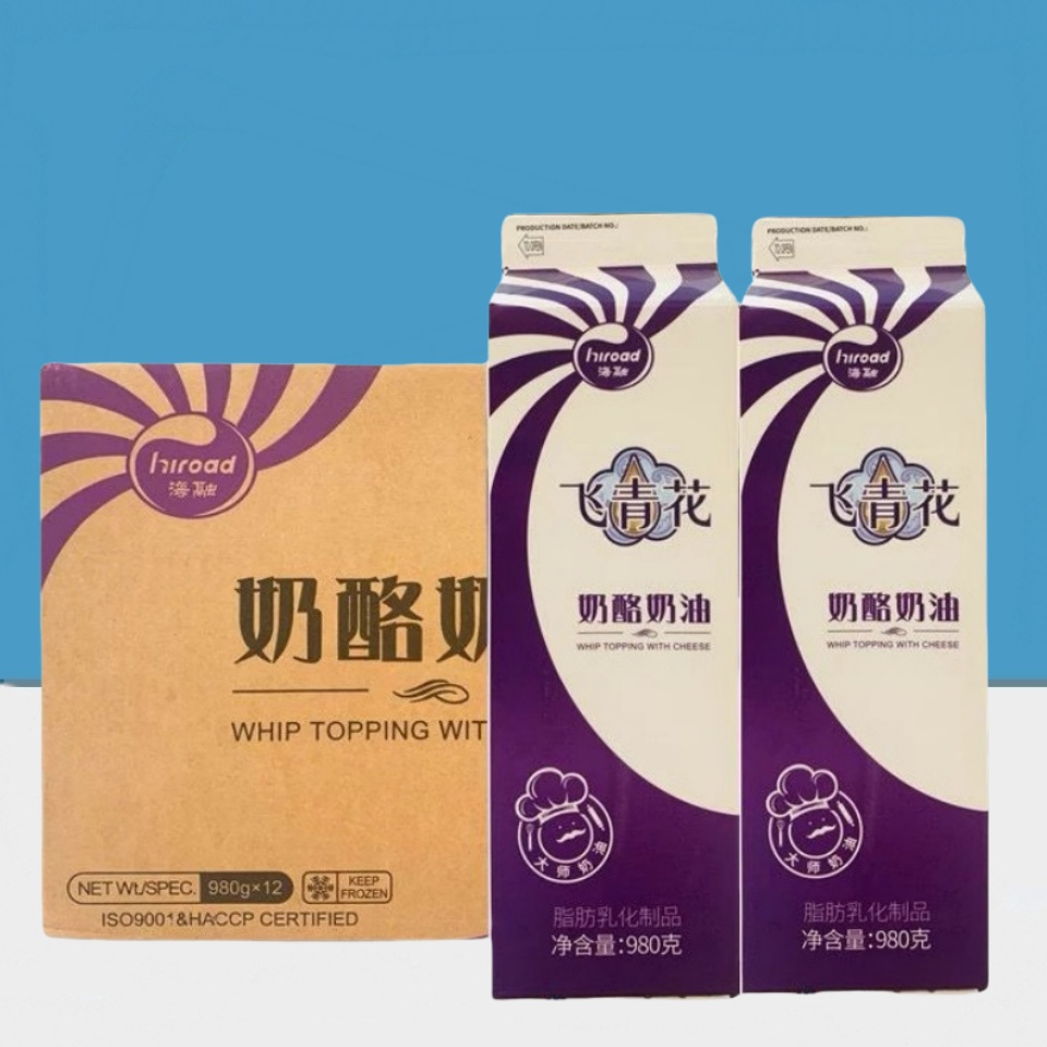 海融飞青花丝诺奶酪奶油980g*12瓶 蛋糕裱花慕斯 动植脂混合奶油
