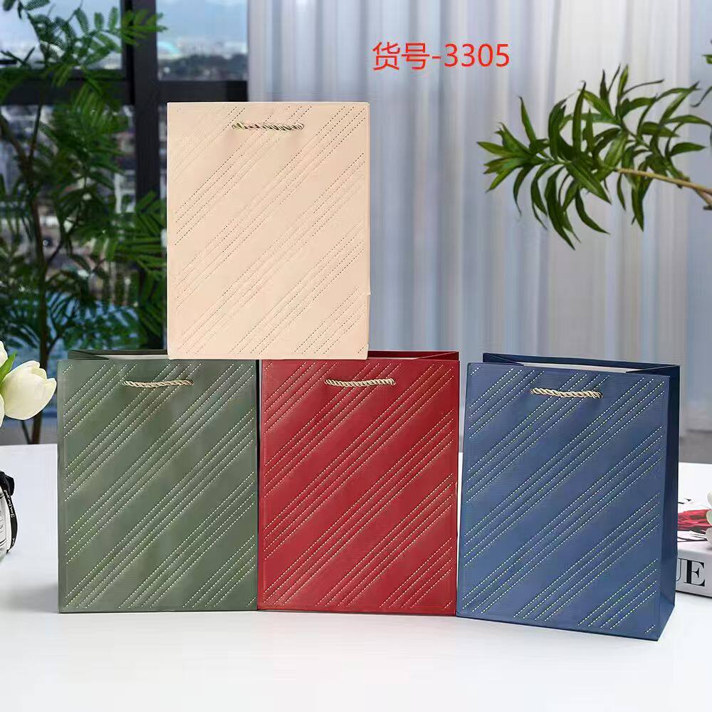 高端烫金4色210克白卡纸精品袋商务纸袋高档手提袋节日会议纸袋
