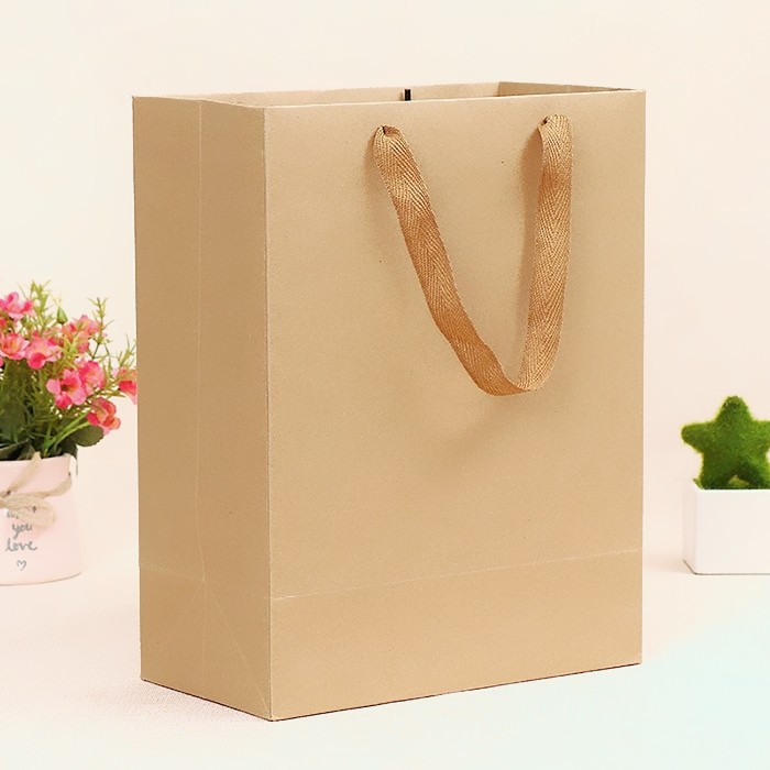 加厚牛皮纸袋手提袋 260克纯木浆牛皮纸袋商务袋礼品袋子简约袋子