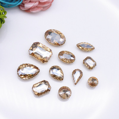 diy花边玻璃装饰品手缝钻