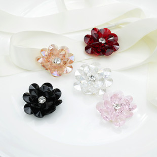 玻璃水晶花手工diy缝制水钻工艺花朵鞋子服装配饰装饰品辅料彩色