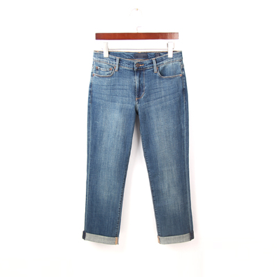 春夏新款89分卷边牛仔裤女