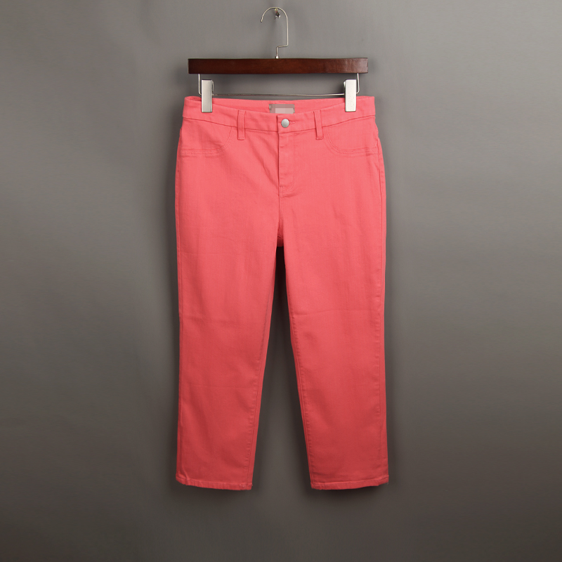 彩色糖果色薄款牛仔裤女