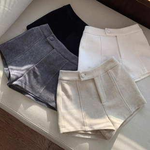 樊樊早安「口碑版型」经典百搭小a字版短裤显瘦气质休闲裤女秋冬