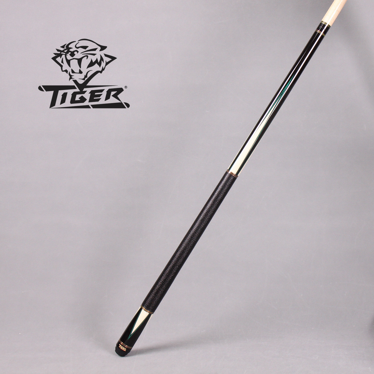 台球杆12.5mm美国TIGER炽虎牌HD1GW皮把插角中八球桌球美式九球杆