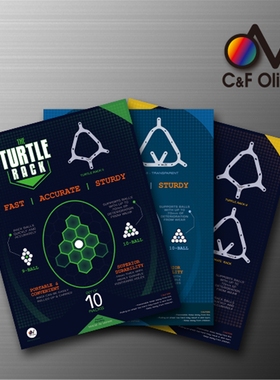 台球摆球纸8球九球十球日本Turtle Rack Sheet海龟国际赛事摆球纸