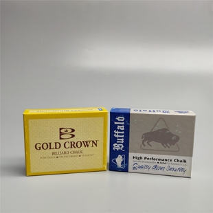 台球巧克粉金皇冠宾士域水牛12颗装美国进口正品枪粉蓝油性巧克粉