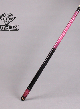 台球杆12mm美国TIGER炽虎牌C2-1LR光把中黑八球桌球美式九球杆