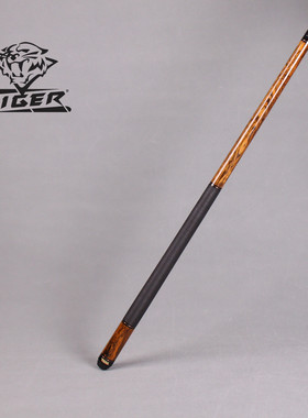 台球杆12mm美国TIGER炽虎牌C2-2W线把实木中黑八球桌球美式九球杆