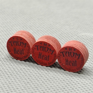 台球杆皮头芬兰塔悟姆TAOM HEAT热力14毫米中黑八九球桌球杆皮头