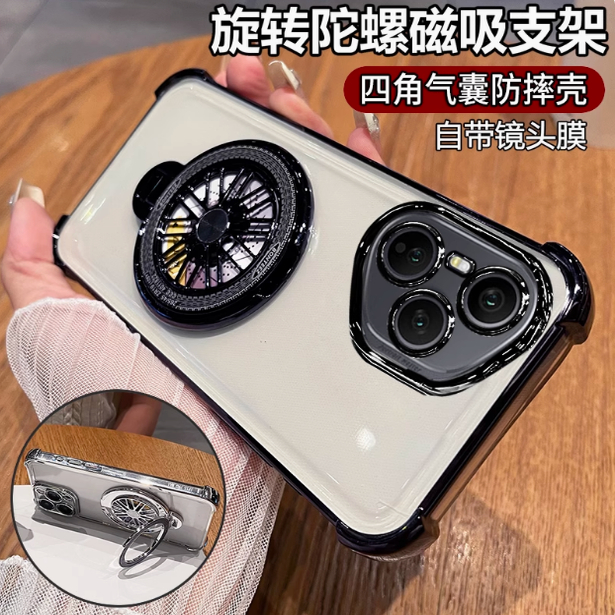 适用荣耀400海外版手机壳透明支架套honor400pro海外版保护套全包软边防摔DNP-NX9硅胶软壳DNY-NX9自带镜头膜