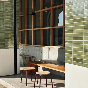 奇异果系列长条斑点陶瓷马赛克瓷砖民宿浴室厨房吧台咖啡厅手工砖