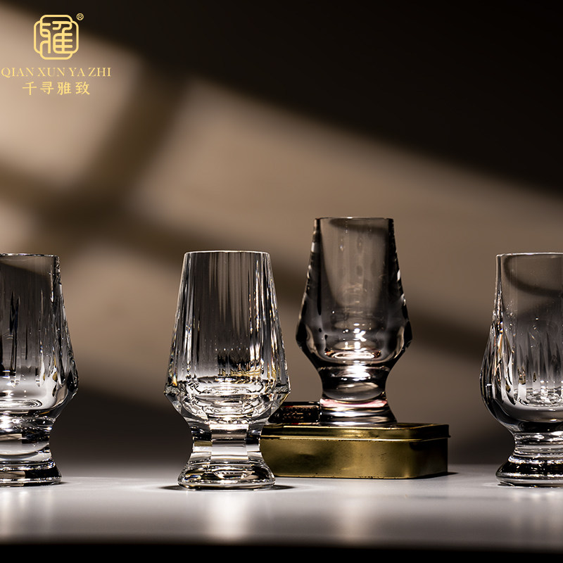 5A级威士忌闻香杯K9手工切割水晶玻璃杯洋酒杯烈酒杯品鉴杯单支装