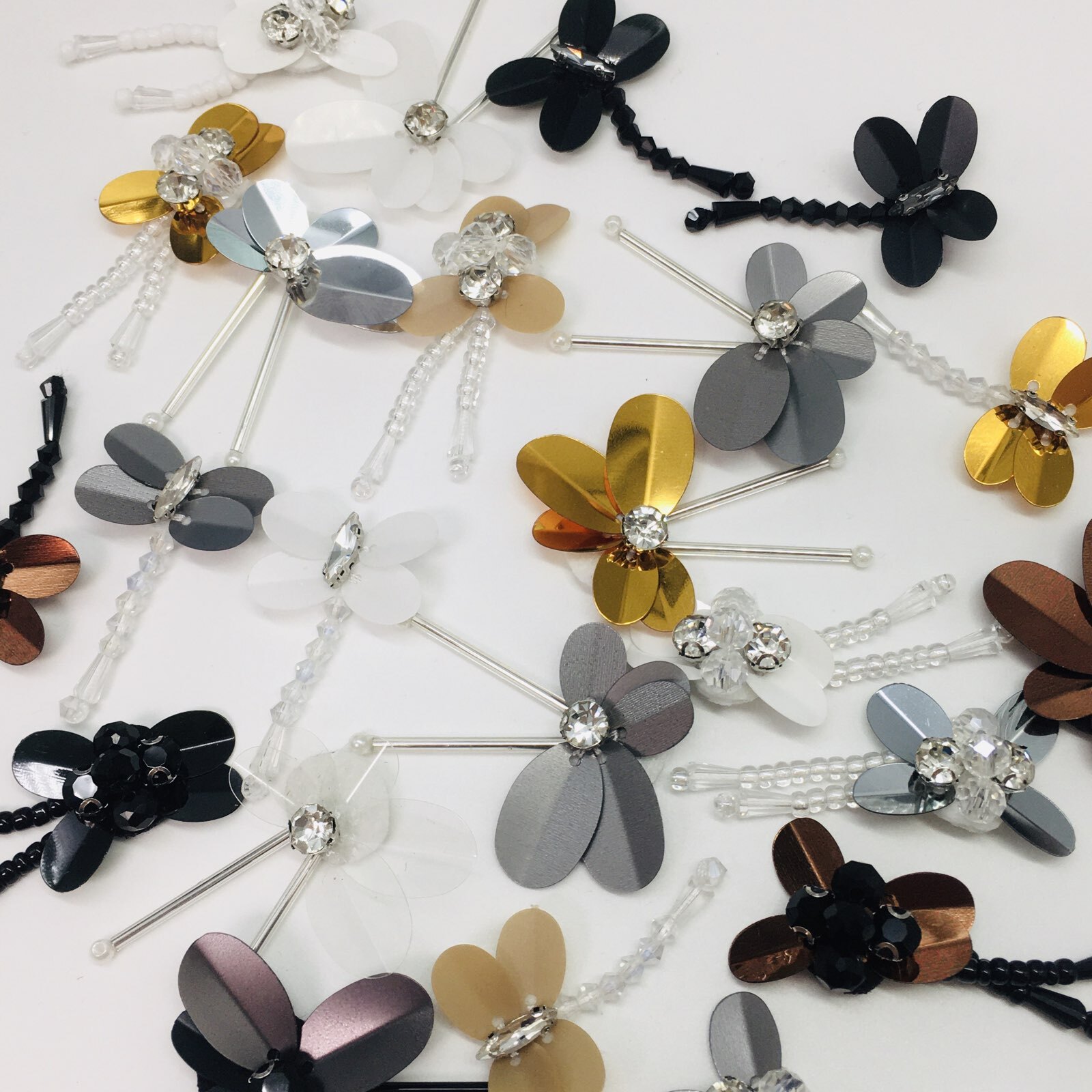 艾丹利手工钉珠亮片花朵流苏辅料