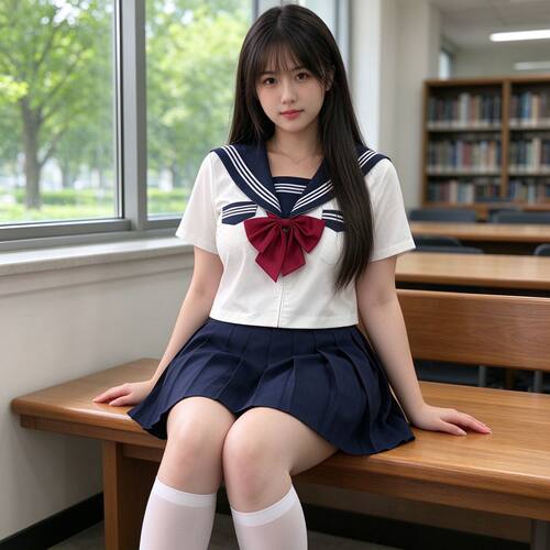 胖mm大码学院风绀领白三本基础款两件套水手服女jk制服套装海军领