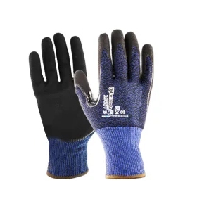 ANDANDA/安丹达 5级防割丁腈磨砂手套(双层掌浸/虎口加强) 10557