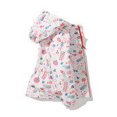 女童风衣儿童冲锋衣新款 外套 防风防水上衣收腰连帽宝宝时尚