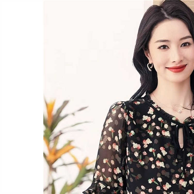 【有内衬】上衣时尚气质套头碎花女新款高档简约百搭洋气小衫女